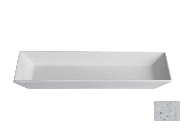 Bugambilia Large Deep Rectangular Buffet Platter, Marble White