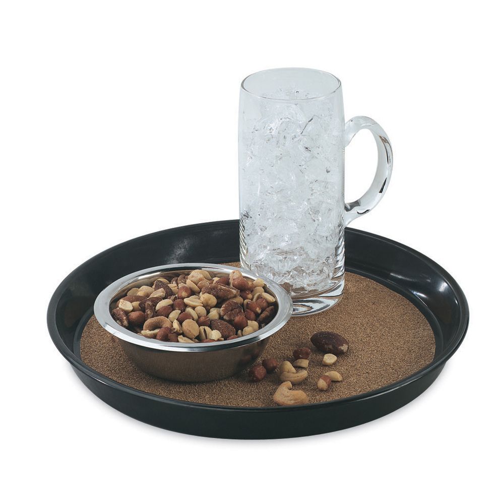 Vollrath Brown Round Cork-Lined Laminated 12-1/2" Beer Tray