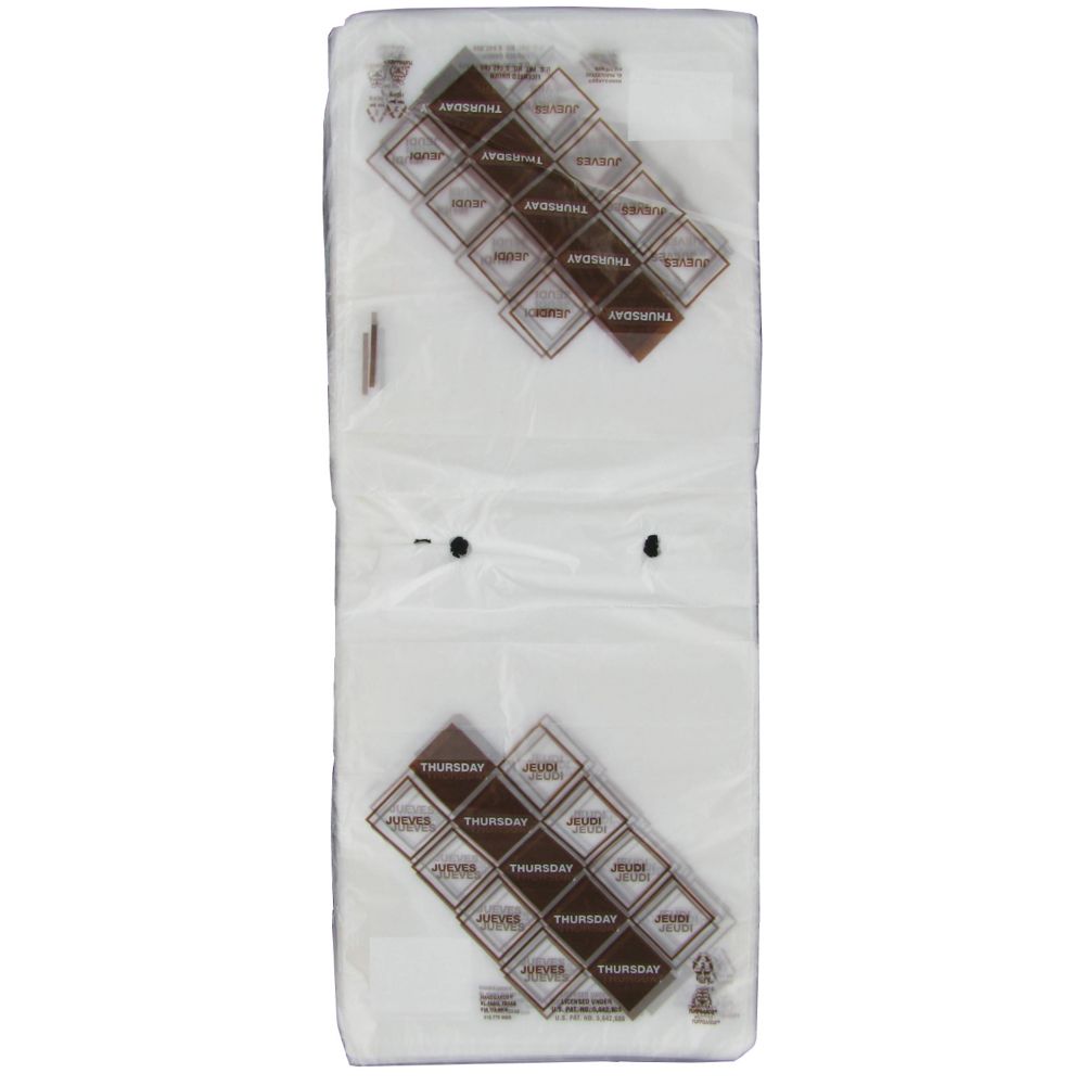 Saddle Thursday Daily Preportioning Bags, Clear w/ Brown, 6.5 x 7