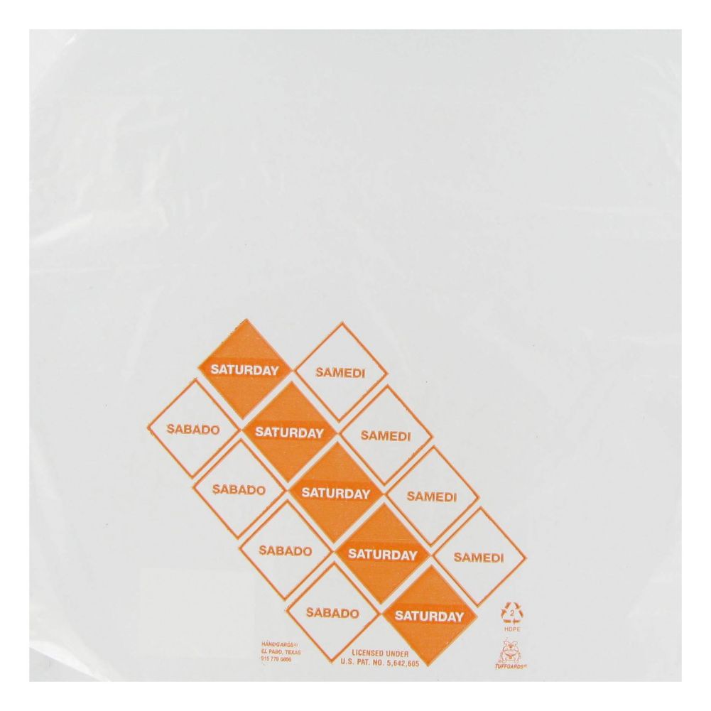 Saddle Saturday Daily Preportioning Bags, Clear w/ Orange, 10 x 8.5