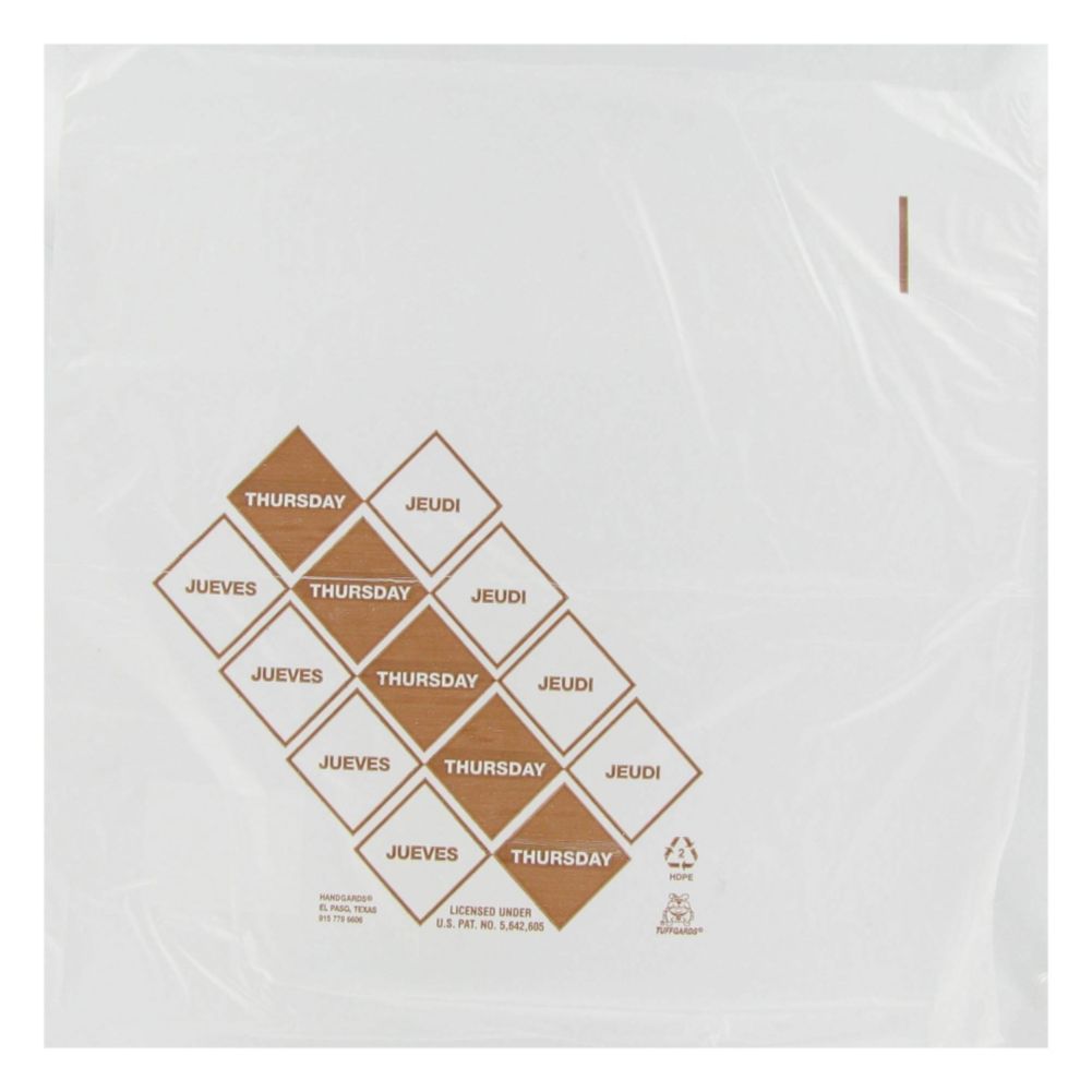 Saddle Thursday Daily Preportioning Bags, Clear w/ Brown, 10 x 8.5