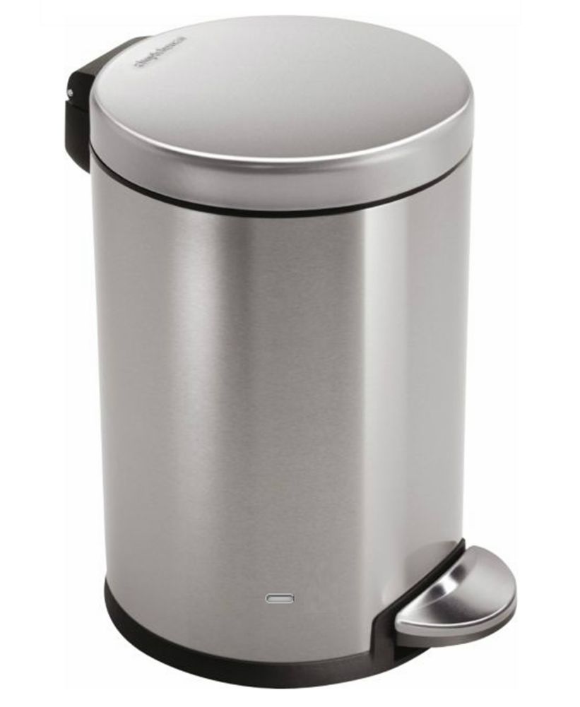 simplehuman&reg; Brushed S/S Step-On 4.5 L / 1.2 Gal Mini-Trash Can