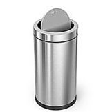 simplehuman&reg; Brushed S/S Swing Top 14.5 Gal / 55 L Trash Can
