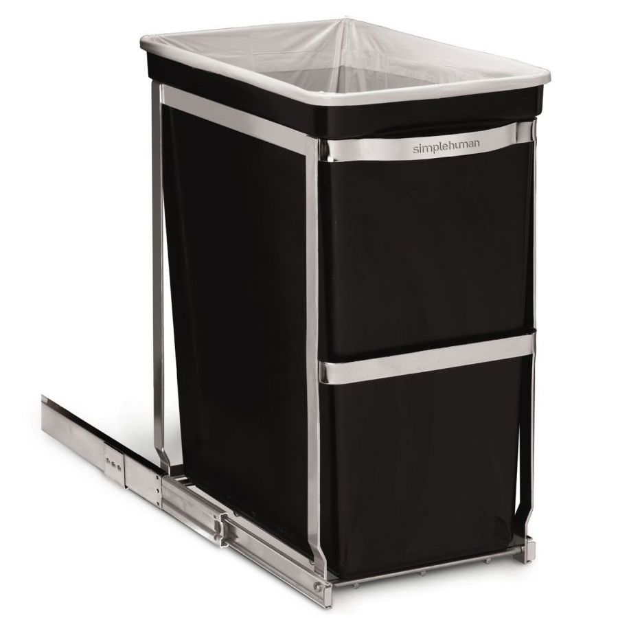 simplehuman&reg; Brushed S/S 30 L / 8 Gal Pull Out Trash Can