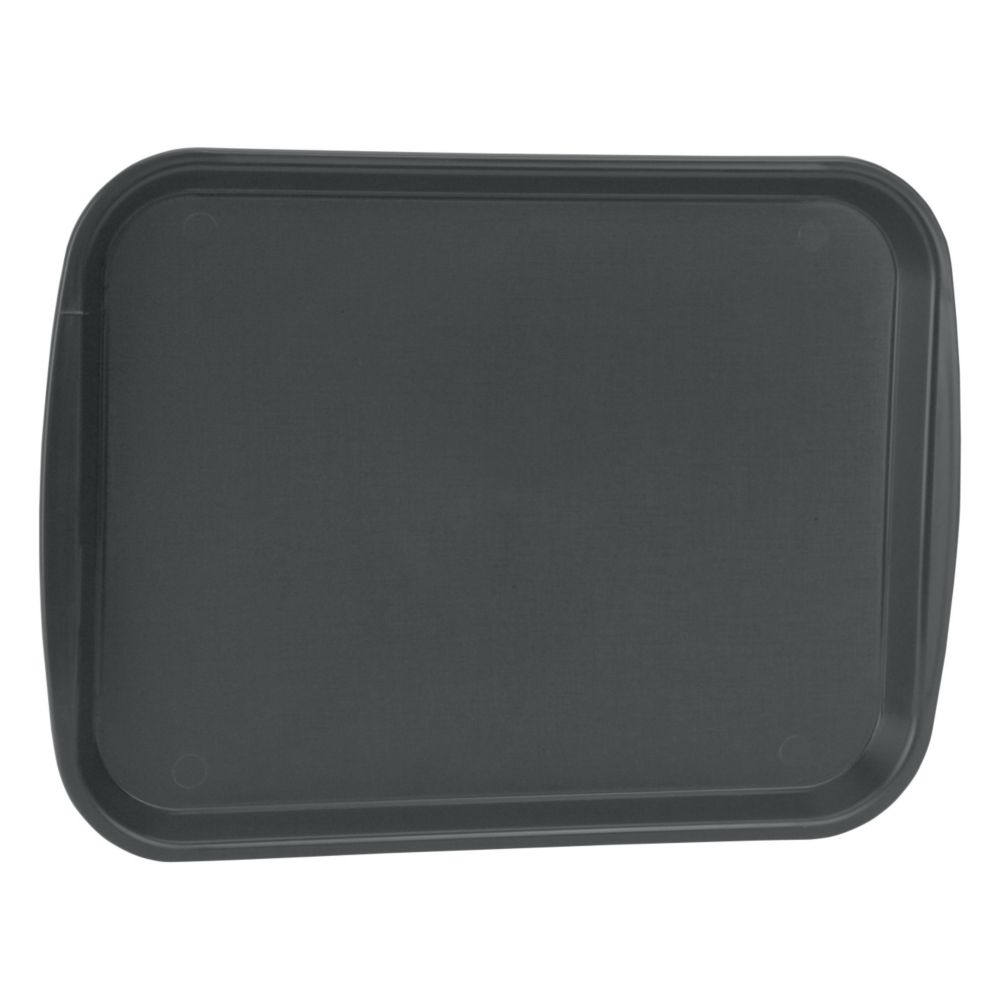 Traex&reg; Black 12" x 17" Fast Food Tray
