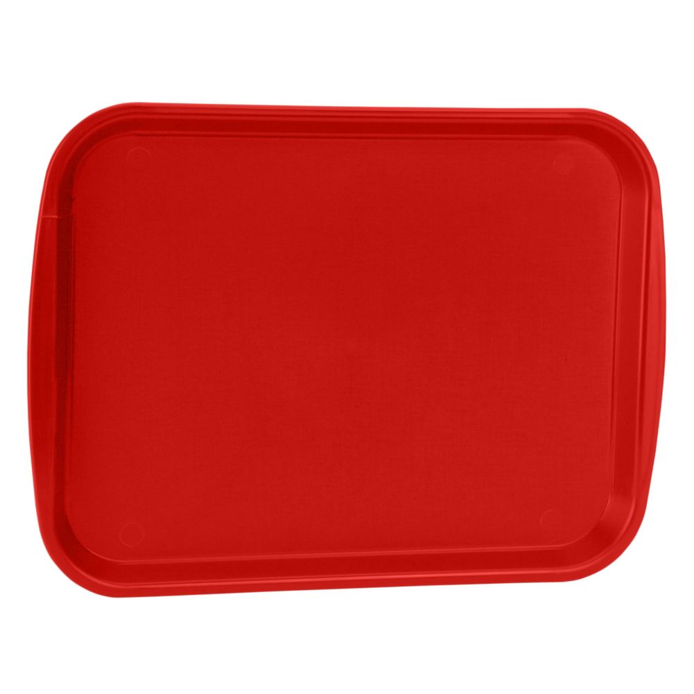 Traex&reg; Red Plastic 12" x 16" Fast Food Tray