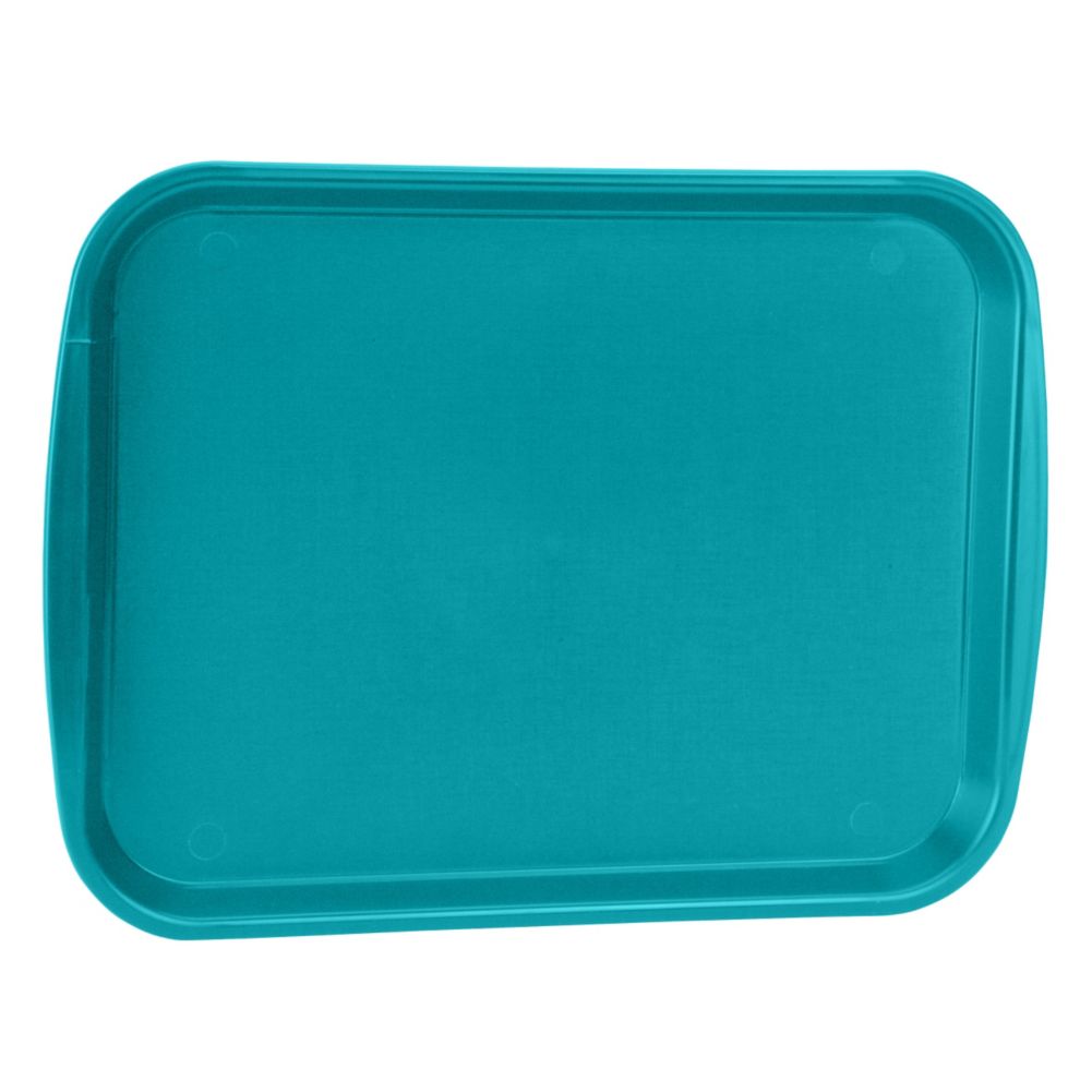 Traex&reg; 10" x 14" Teal Plastic Fast Food Tray