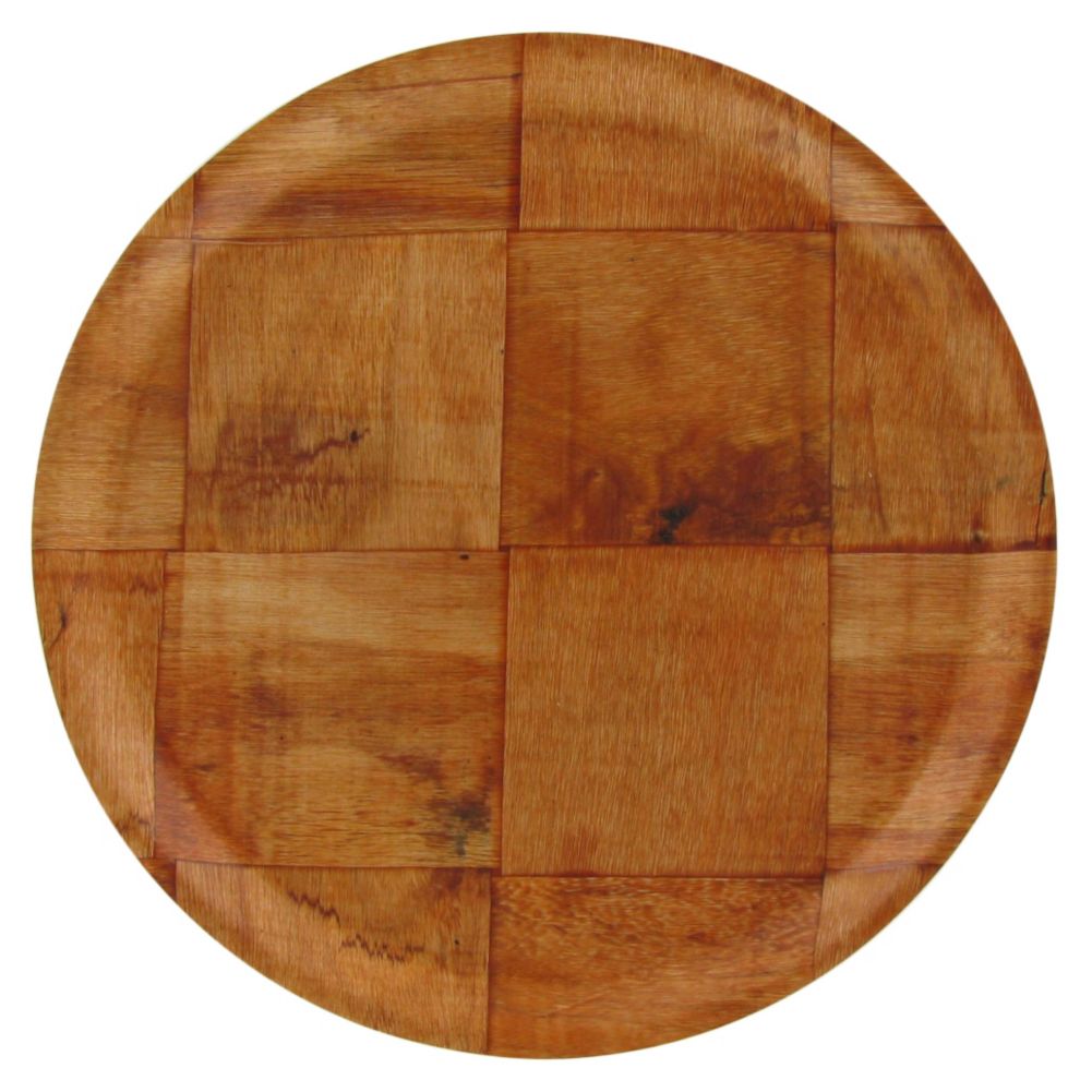 Adcraft&reg; 10" Woven Wood Round Plate