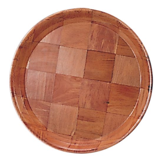 Adcraft&reg; 11" Woven Wood Bar Serving Tray