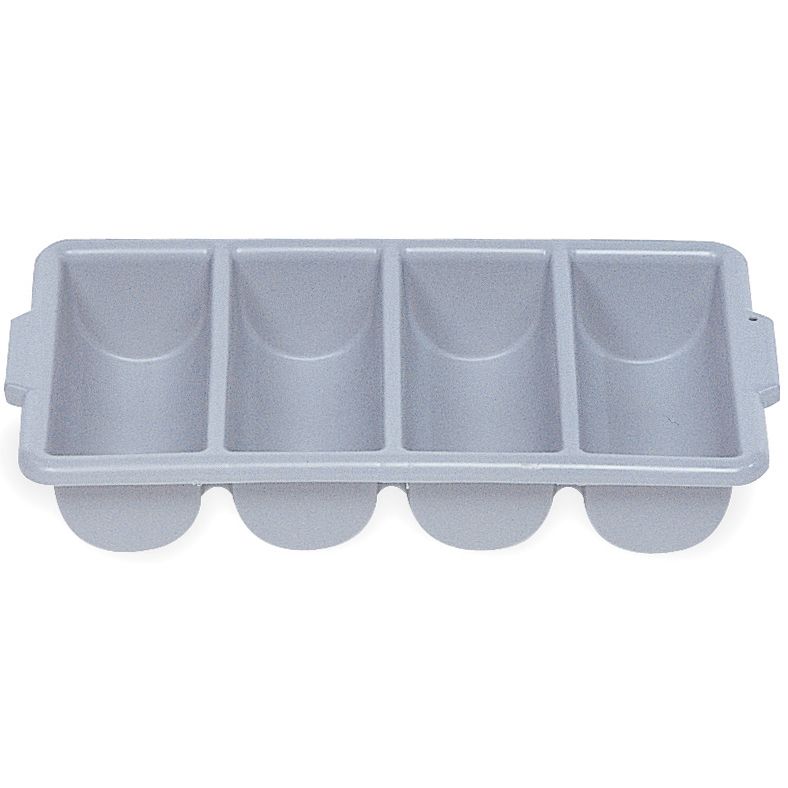 Adcraft&reg; 4 Compartment Plastic Cutlery Bin