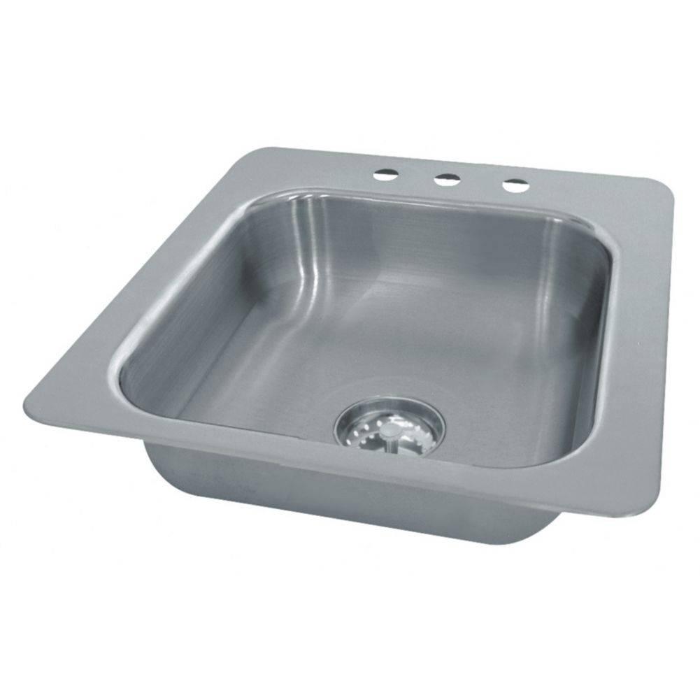 Smart Series 19in. x 19in. x 12in. Depth Drop-In Sink, SS-1-1919-12