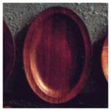 Oval Woven Mahogany Plate, 7" x 11"