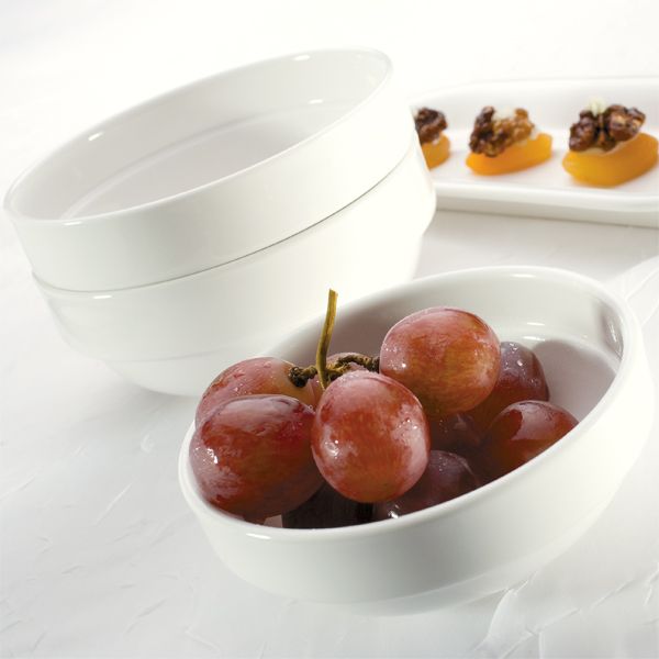 Syracuse White Undecorated Chateau 6 oz Stacking Fruit Dish