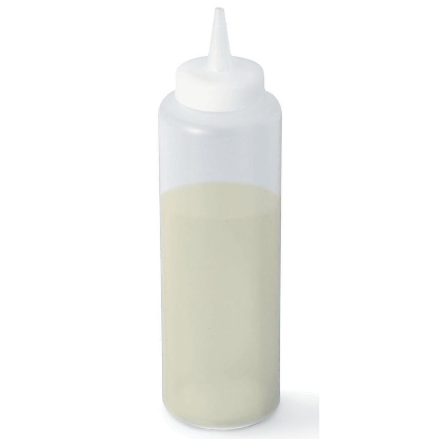 Adcraft&reg; 12 Oz. Clear Plastic Squeeze Out Dispenser