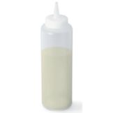 Adcraft&reg; 12 Oz. Clear Plastic Squeeze Out Dispenser