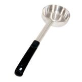 Adcraft&reg; Stainless Steel Solid 6 Oz. Black Ladoon