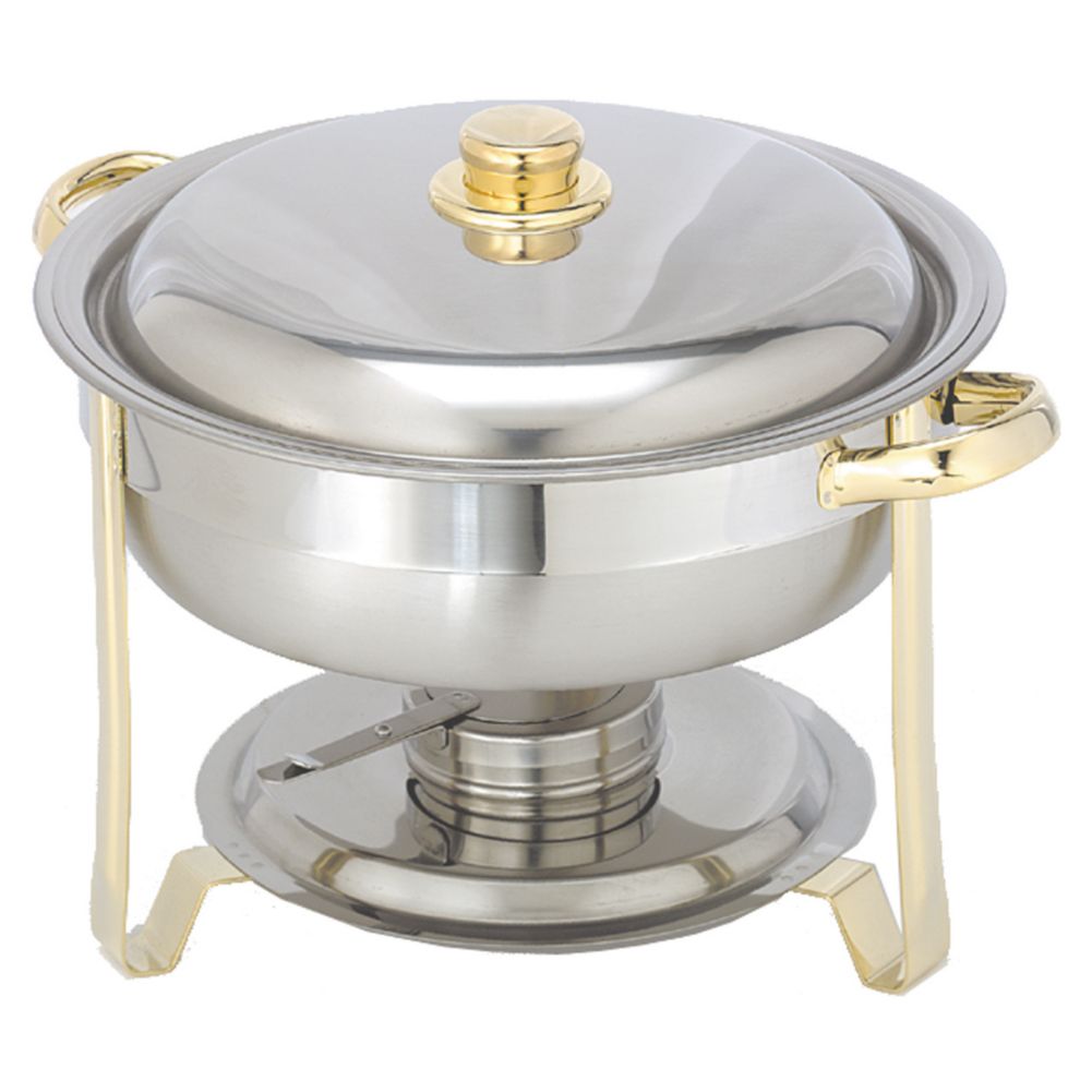 S/S Gold Royale 4 Qt Round Chafer