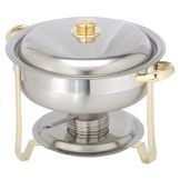 S/S Gold Royale 4 Qt Round Chafer