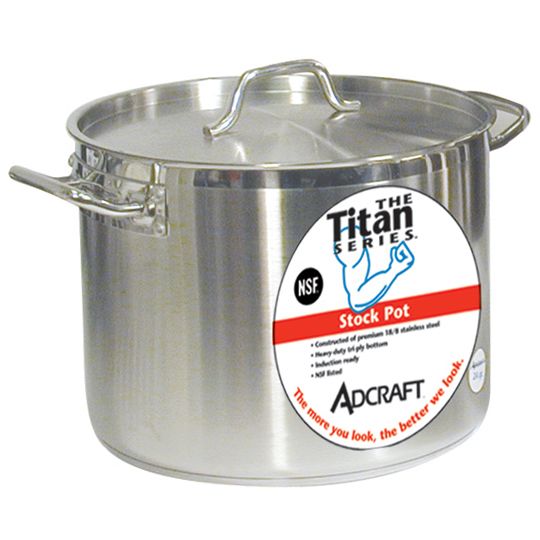 Adcraft Titan Series&trade; 60 Qt. S/S Induction Stock Pot With Cover