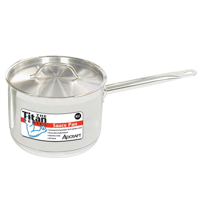 Adcraft Titan Series&trade; 2 Qt. S/S Induction Sauce Pan With Cover