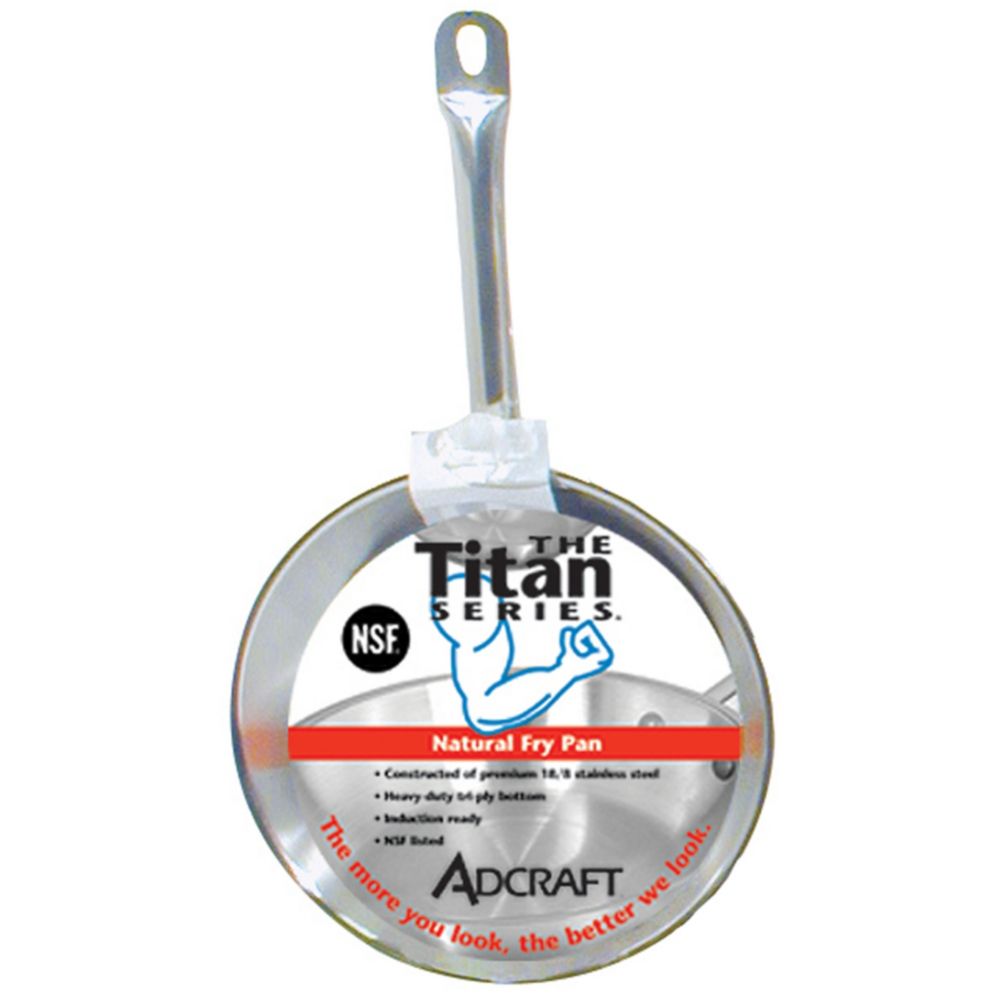 Adcraft&reg; Titan Series&trade; 8" S/S Induction Fry Pan