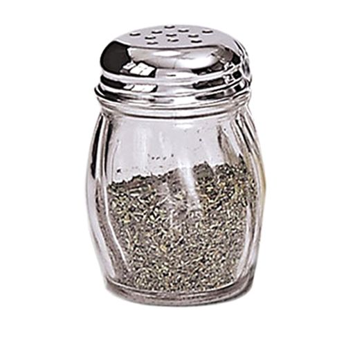Adcraft 6 Oz Glass Cheese / Spice Shaker w/ Chrome Top