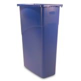 Rubbermaid&reg; Slim Jim&reg; Blue 23 Gallon Waste Container
