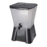 Carlisle Black 3-gal Square Dispenser w/ Base, 17 x 11"