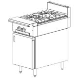 Vulcan Hart V Series Heavy Duty 18" Gas Range w/ 2 Burners