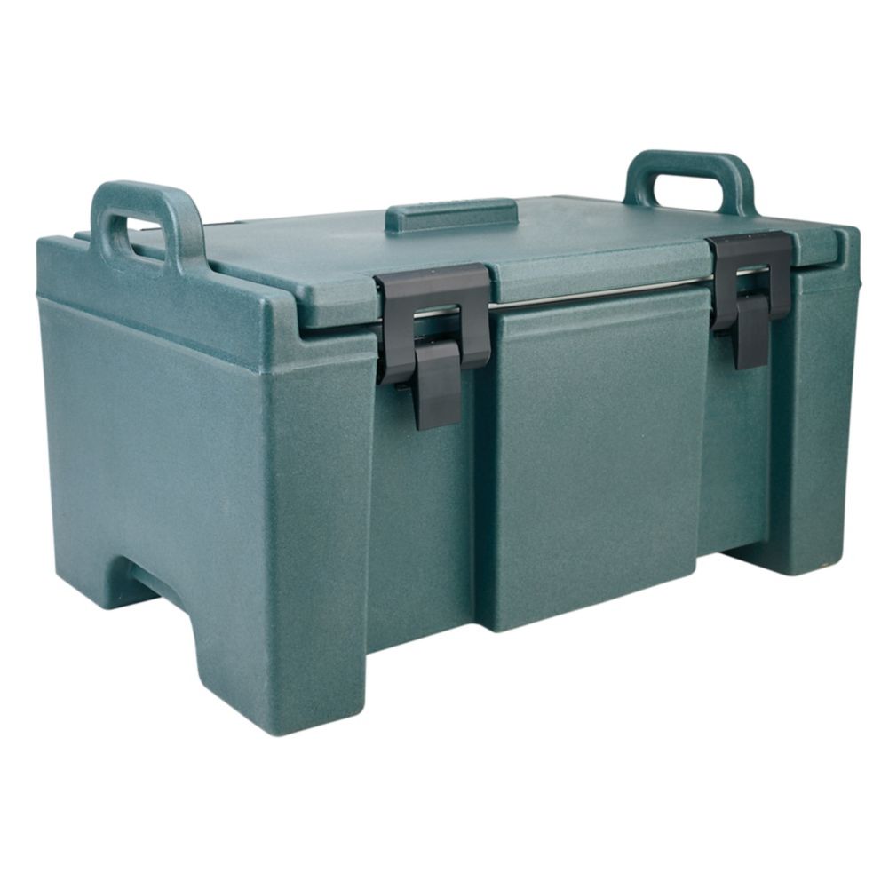 Cambro Granite Green 100 Series Ultra Food Pan Carrier with Hinged Lid