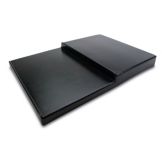 Delfin 24x34x3 in. ABS Black 2-Tier Step Riser W/17/17 in. Step Split
