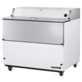 True&reg; White Vinyl and S/S Forced-Air 20.9 Cu Ft Mobile Milk Cooler