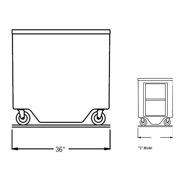 Randell&reg; 36" x 30" x 35" Open Base Utility Unit