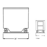 Randell&reg; 36" x 30" x 35" Open Base Utility Unit