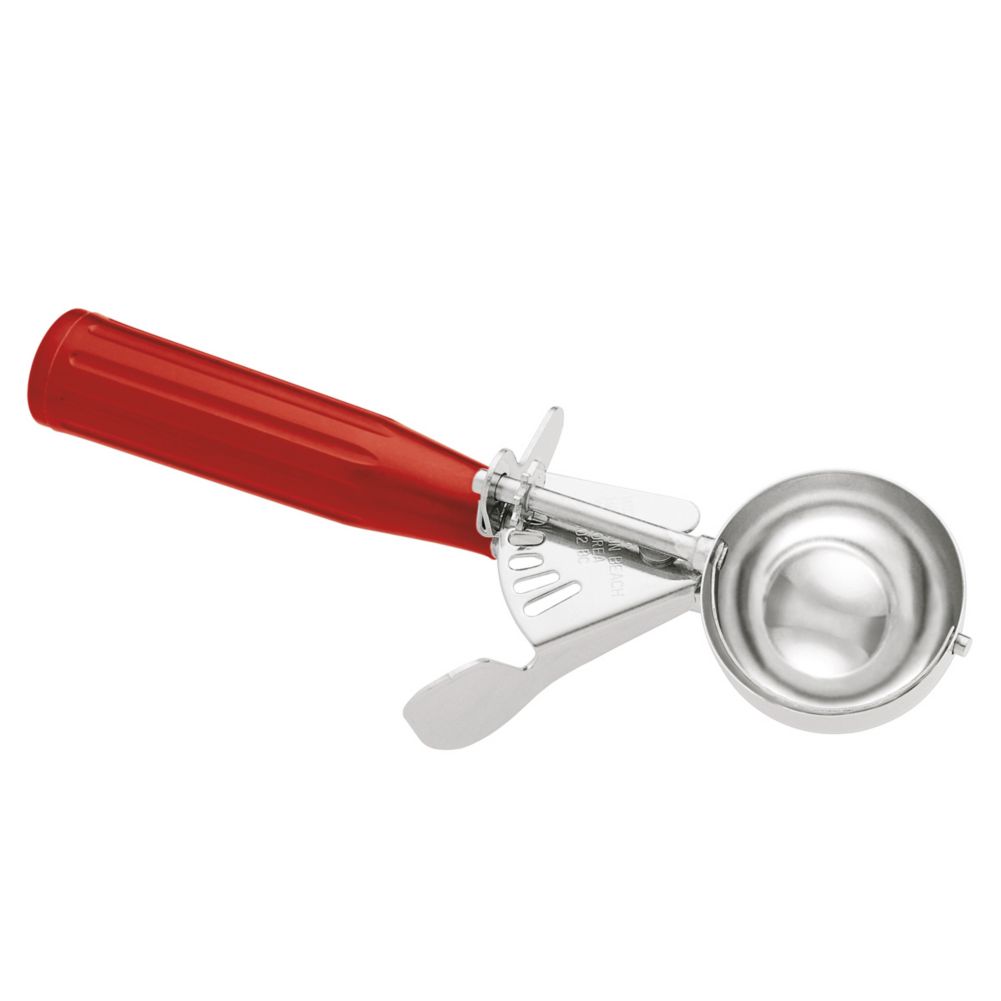 Hamilton Beach S/S Portion Control #24 Thumb-Action Disher, Red Handle
