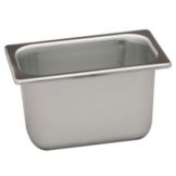 S/S One Ninth Size 1.13 Qt Steam Table Pan, 4" Deep