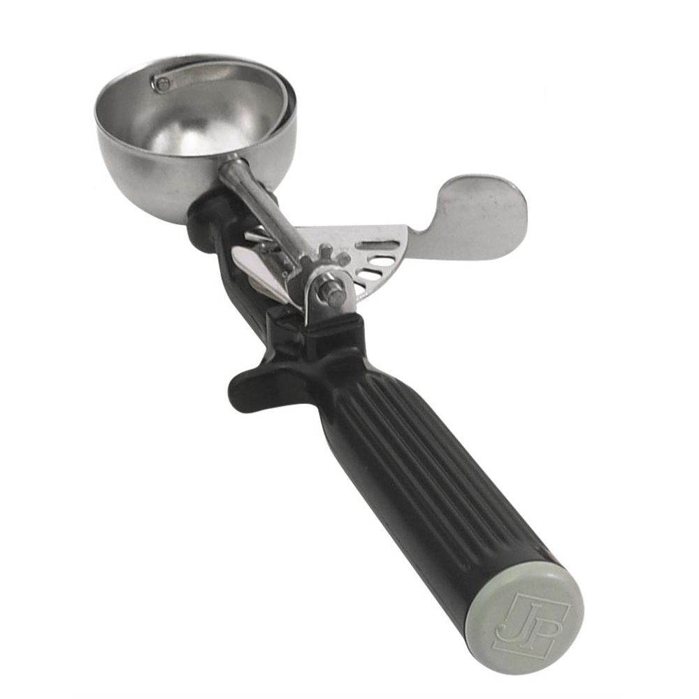 Vollrath S/S Thumb-Action #30 Disher w/ Black One-Piece Handle