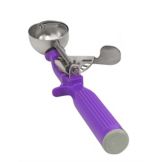 Vollrath Size 40 S/S Thumb-Action 8-5/16" Disher w/ Orchid Handle