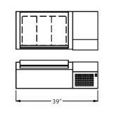 Randell&reg; 39" Refrigerated Countertop Condiment Rail