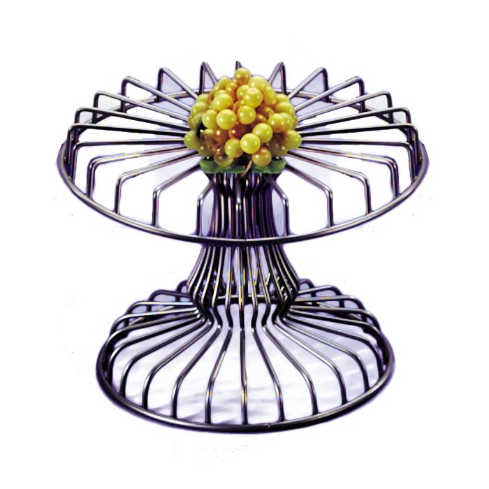 Dover European Metalworks Pewter Look Steel 13" Round Cake Stand
