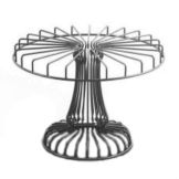 Dover European Metalworks Pewter Look Steel 17" Round Cake Stand