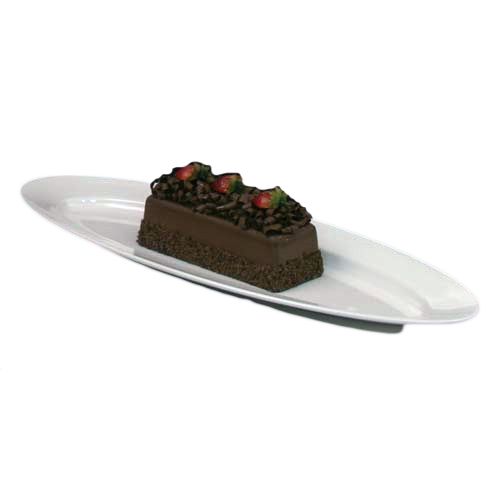Dover Metals White 23"L Melamine Salmon Platter