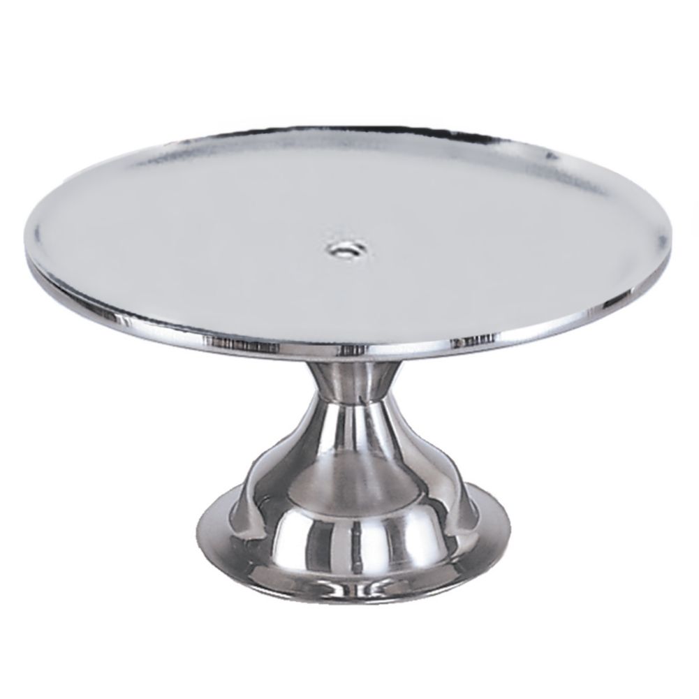 Adcraft&reg; 13-1/2" Stainless Steel Cake Stand