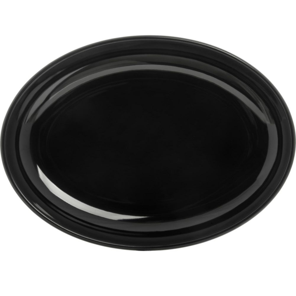 Palette Designer Displayware Oval Platter, Black, 14" x 10"
