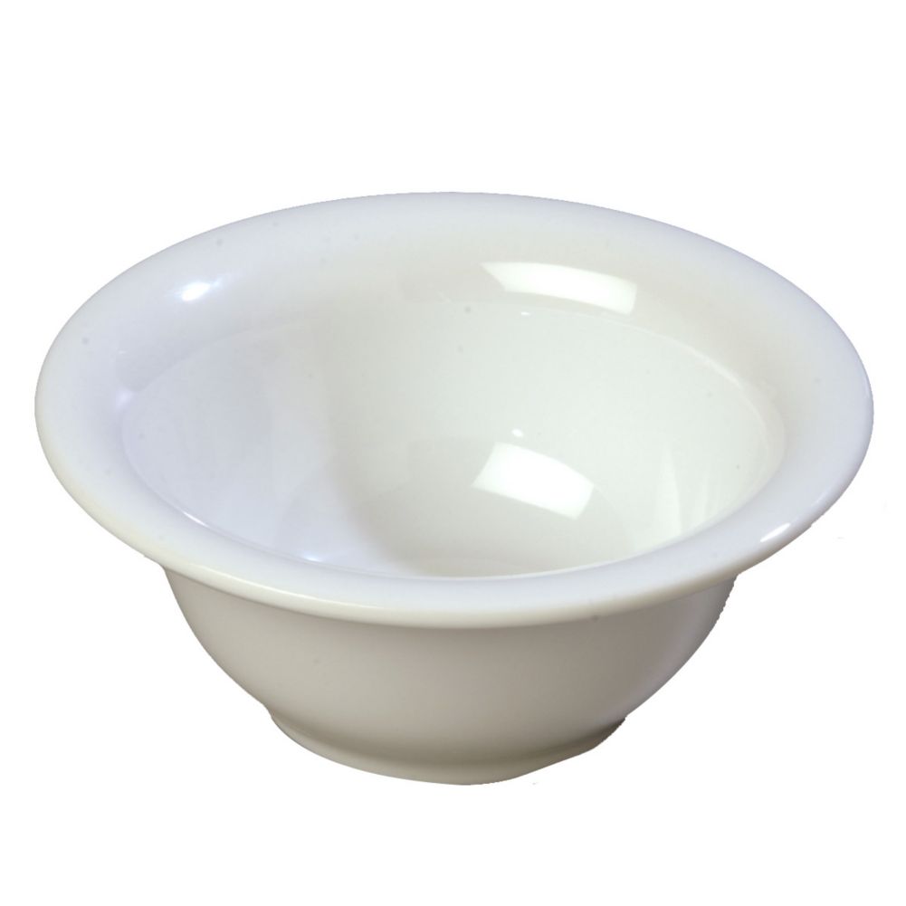 Carlisle&reg; Durus&reg; White 10 Oz. Rimmed Nappie Bowl