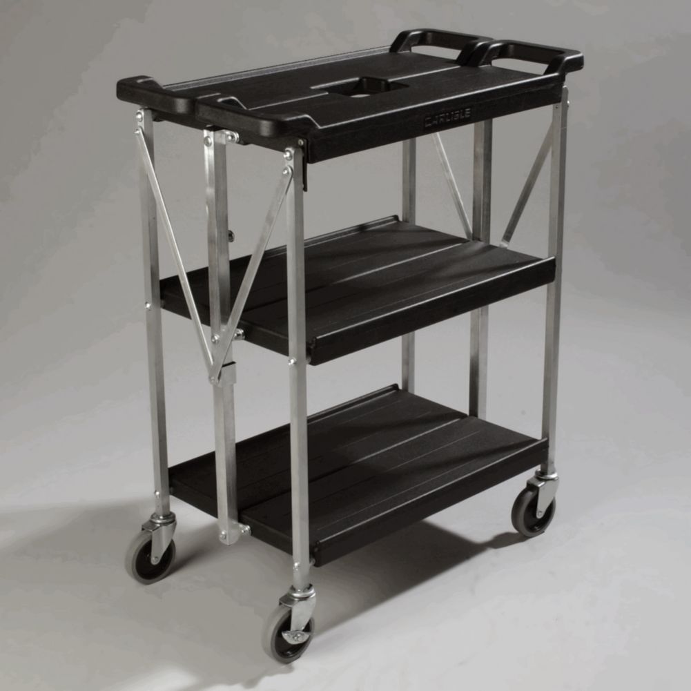 Carlisle&reg; Fold 'N Go&reg; Black Cart