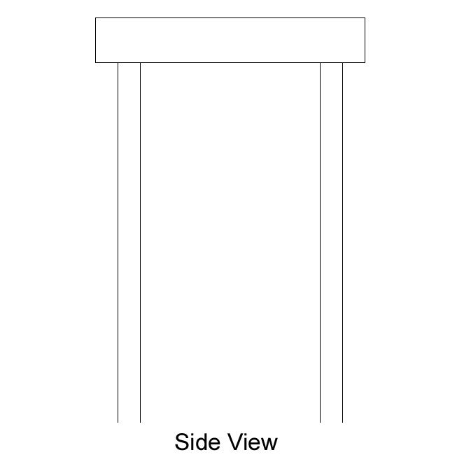 Randell&reg; 78" Single Tier  Deck Mounted Overshelf