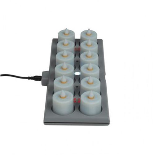 Smart Candle&reg; Amber Platinum Rechargeable Flameless Candle System