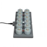 Smart Candle&reg; Amber Platinum Rechargeable Flameless Candle System