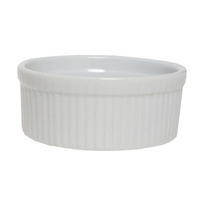 Tuxton&reg; Porcelain White 5 Oz. Fluted Ramekin